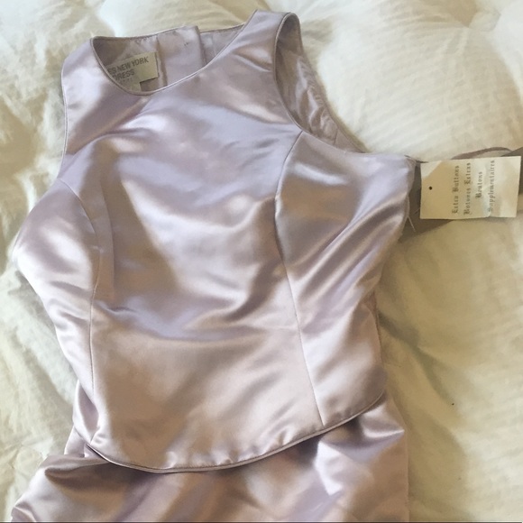 Jones New York  Lavender Satin Dress.  Size 4P - Picture 8 of 8